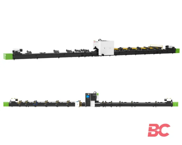 3-CHUCK HEAVY TUBE CUT Fiber Laser Pipe Cutting Machine with Auto Loading